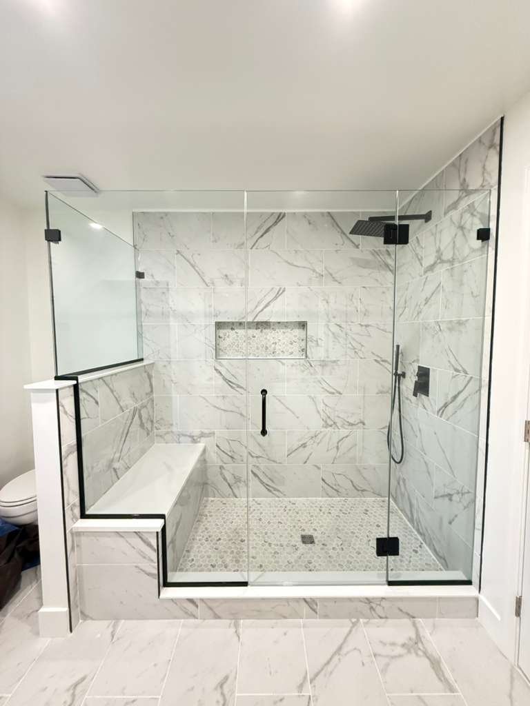 Custom Shower Door installed in Norwalk, CT